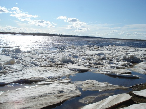 Сегодня начался ледоход на реке Оленек, завтра ожидаются подвижки на Яне